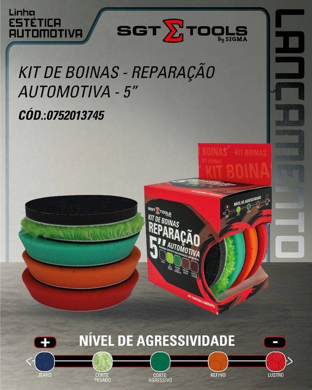 KIT 5 Boinas 5" - Reparação Automotiva
