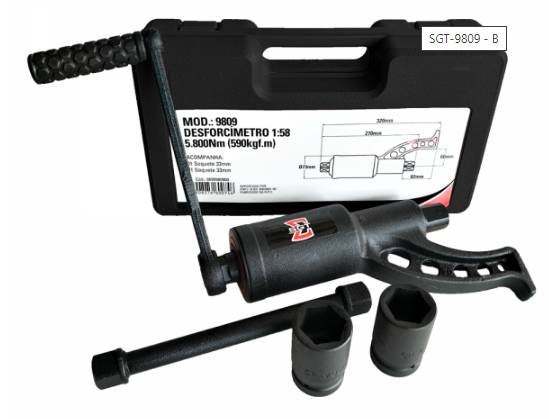 SGT-9809 - Desforcimetro 1:58 - 5.800 N.m (590 Kgf)