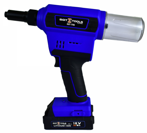 SGT-7706 - REBITADOR INDUSTRIAL 1/4" - 2 BATERIAS 18V-2Ah