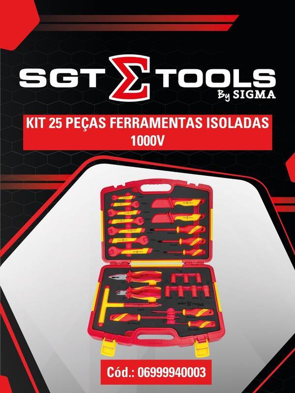 KIT 25 Pecas Ferramentas Isoladas 1000V
