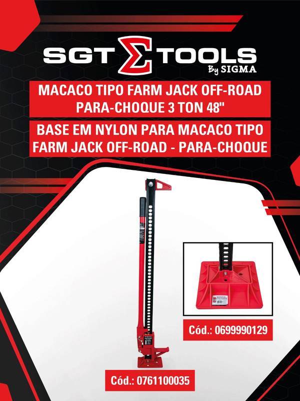 Macaco Tipo Farm Jack Off-Road - Para-Choque 3 Ton 48"