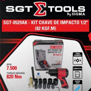 SGT-0529AK - KIT Chave de Impacto 1/2" (82 Kgf.m)