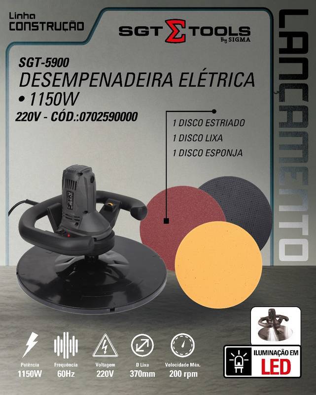 SGT-5900 - 220V - Desempenadeira Eletrica - 1150W