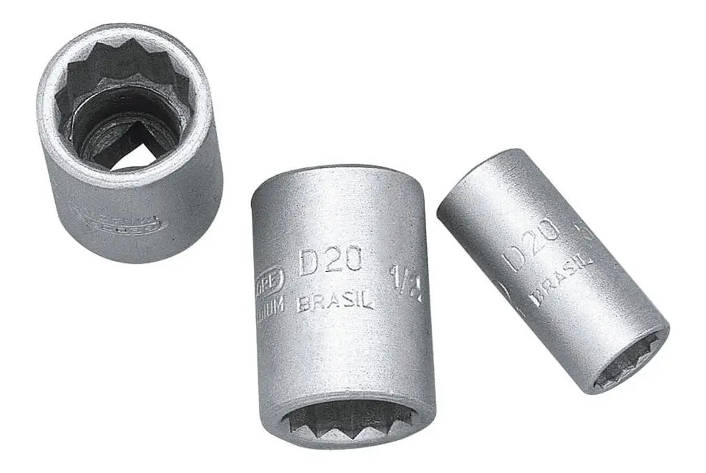 D20-11/32 Soquete Estriado Encaixe 1/4*