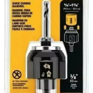 DEWALT Mandril Troca Rapida Serra Copo 3/8"