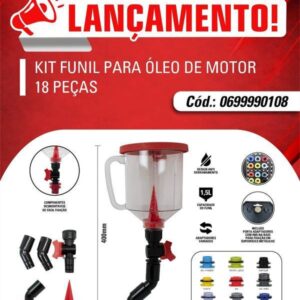 KIT Funil para Oleo de Motor - 18 Pecas