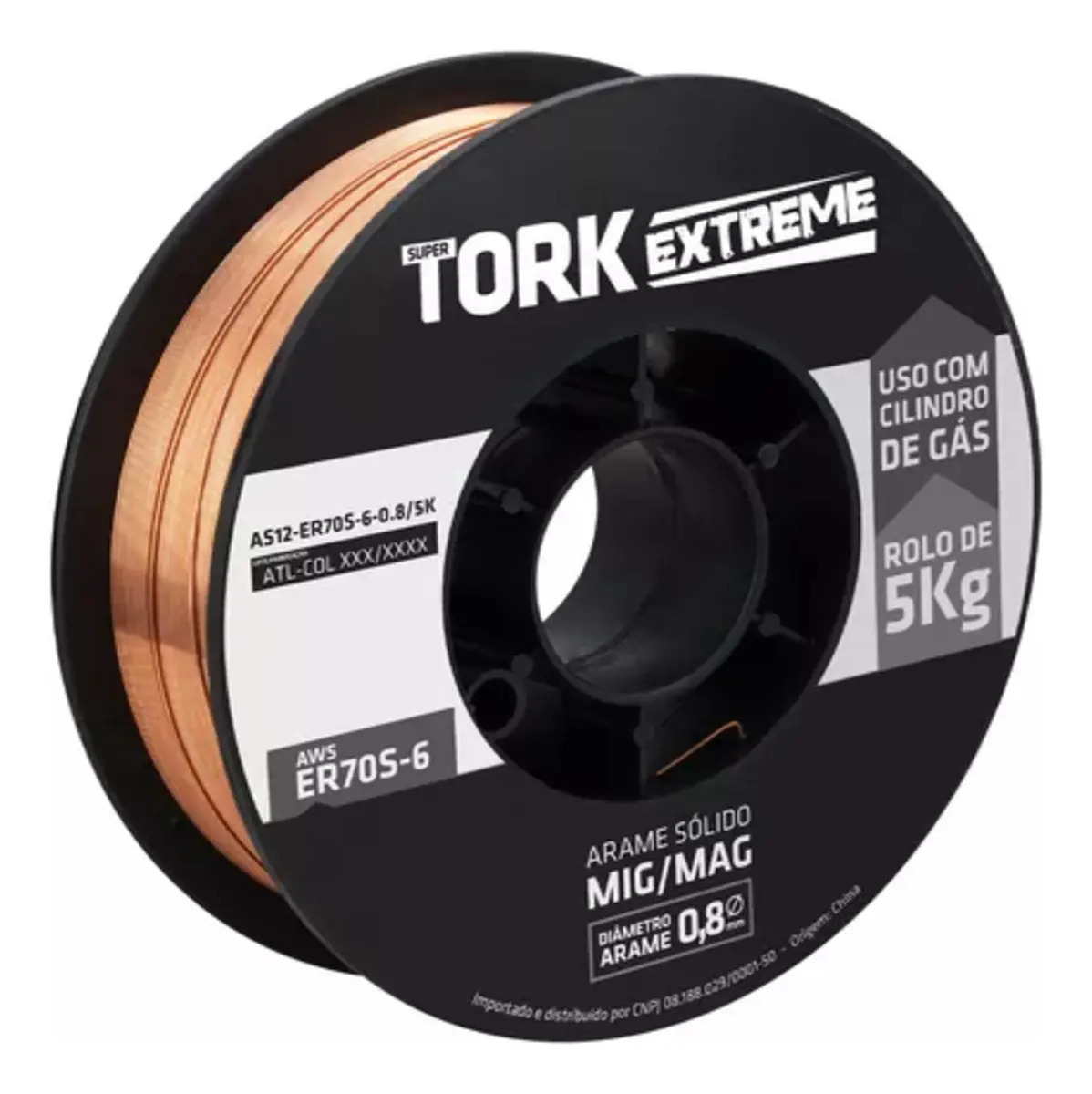 ARAME MIG SOLIDO 0,8 mm - 5 KG - ER70S-6