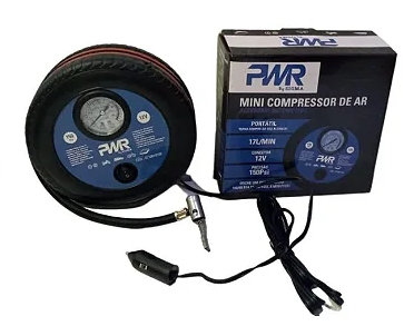 Mini Compressor de AR Portatil 12V - 150PSI - 17 L/Min