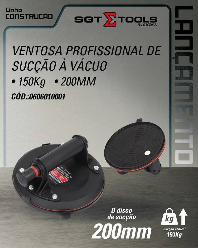 Ventosa Profissional Succao a Vacuo - 200MM