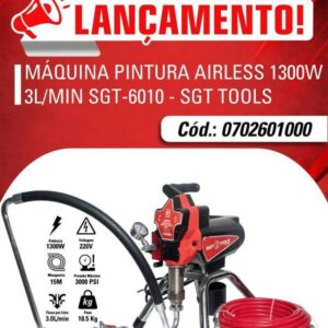 SGT-6010 - Maquina de Pintura Airless 1300W 3L/MIN