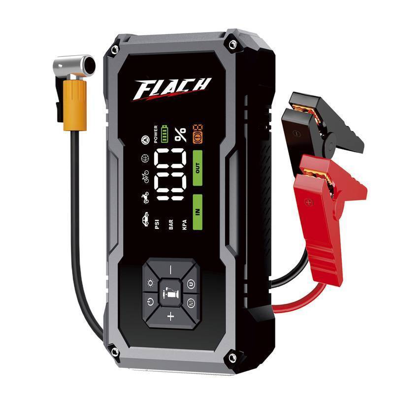 Auxiliar de Partida Portatil com Compressor 12 Volts -600A Pico (Potência Similar Bat. 50A)