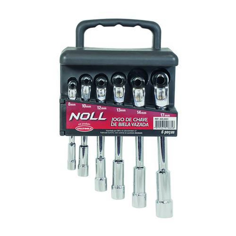 JG Chave de Biela Vazada 8 a 17 MM 6 Pçs