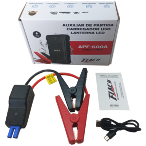 Auxiliar de Partida Portátil 12 Volts -600A Pico (Potência Similar Bat. 50A)
