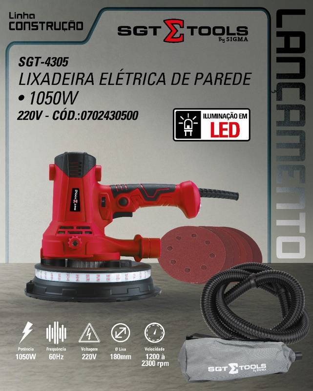 SGT-4305 - 220V - Lixadeira Eletrica de Parede - 1050W