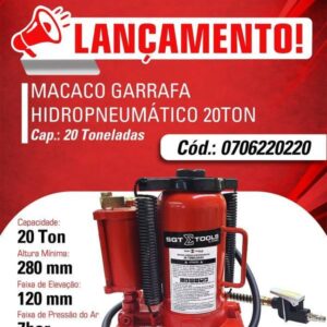 Macaco Garrafa Hidropneumatico - 20 Toneladas