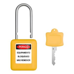Cadeado Bloqueio Hast Metal Amarelo - 38X6,3MM