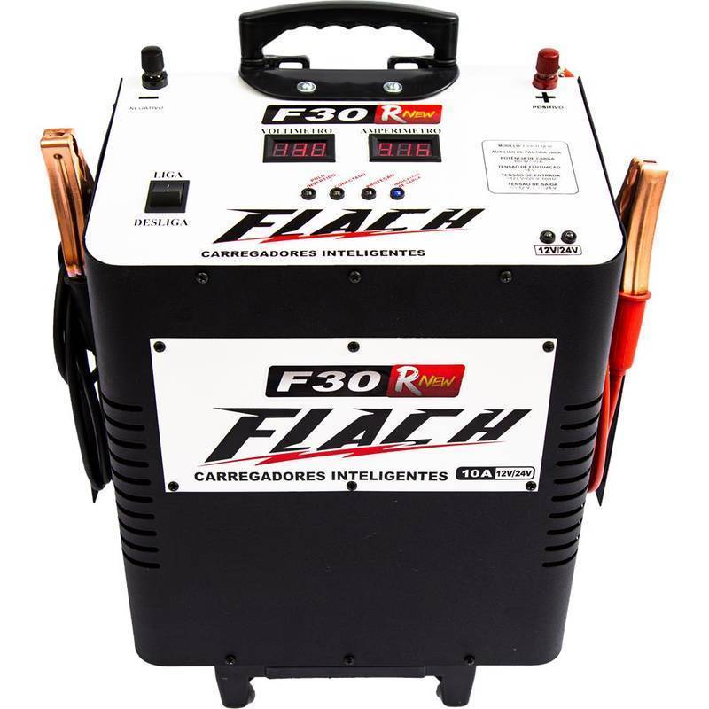 Carregador Inteligente 10A C/Aux. Bateria na Part. 30A - 12/24V