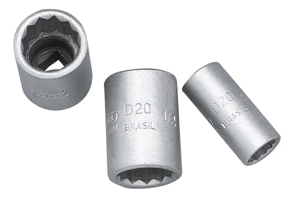 D20-4 Soquete Estriado Encaixe 1/4*