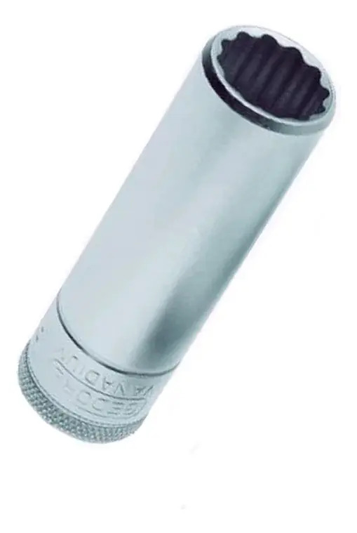 D19L-14 Soquete Estriado Longo Encaixe 1/2"