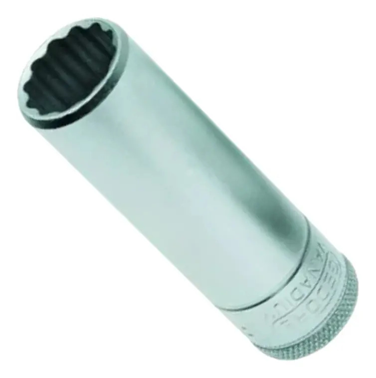 D19L-7/16 Soquete Estriado Longo Encaixe 1/2"