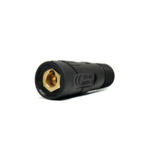 CONECTOR FEMEA EXTENSÃO CABO DE SOLDA 13mm CAPA DE BORRACHA