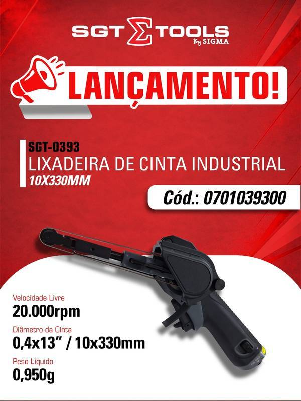 SGT-0393 - Lixadeira de Cinta 10MM X 330MM - Industrial