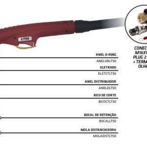 Tocha Plasma LT 50 - 50A - 4 Mts