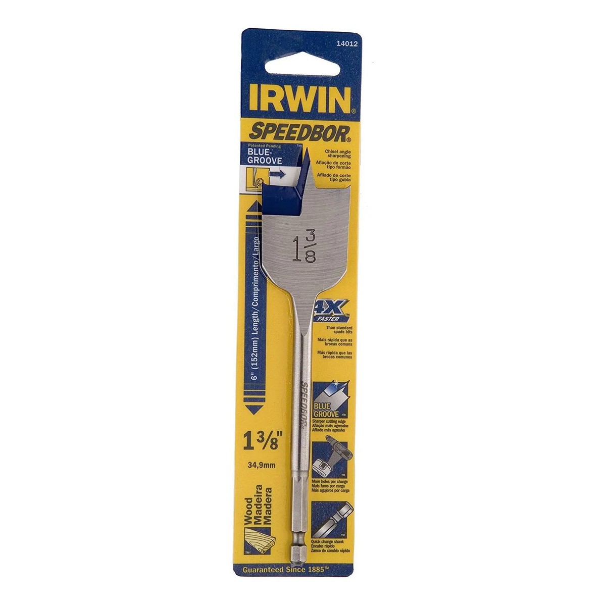 IRWIN IW14012 — BR CH P/Mad IRWIN Spdb 150MM 6" X 1.3/8"AS UN