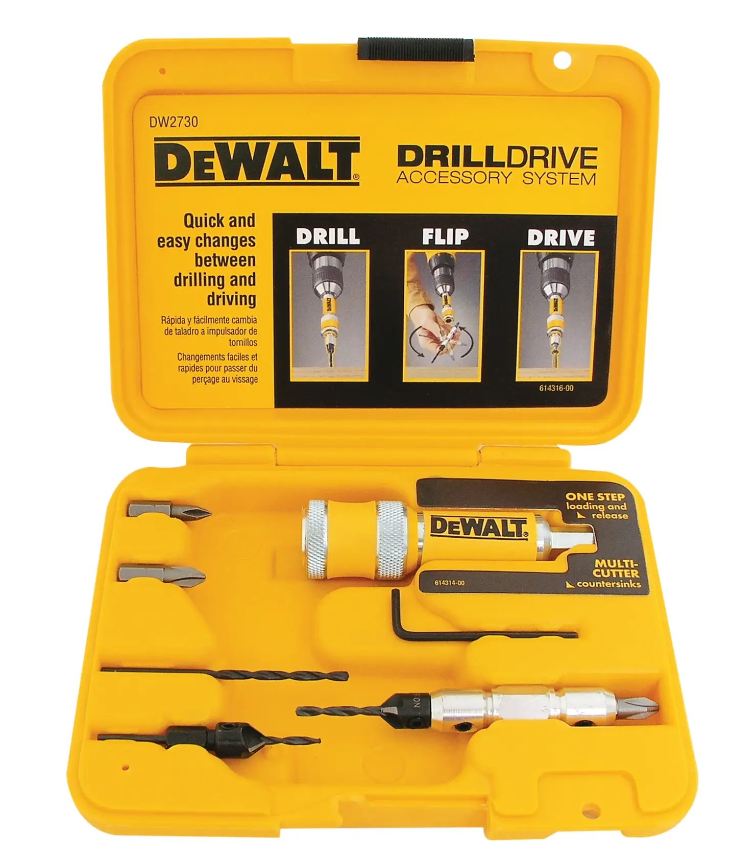DEWALT DW2730 — JG. 8 Pçs. Furar/Paraf. Troca Rápida