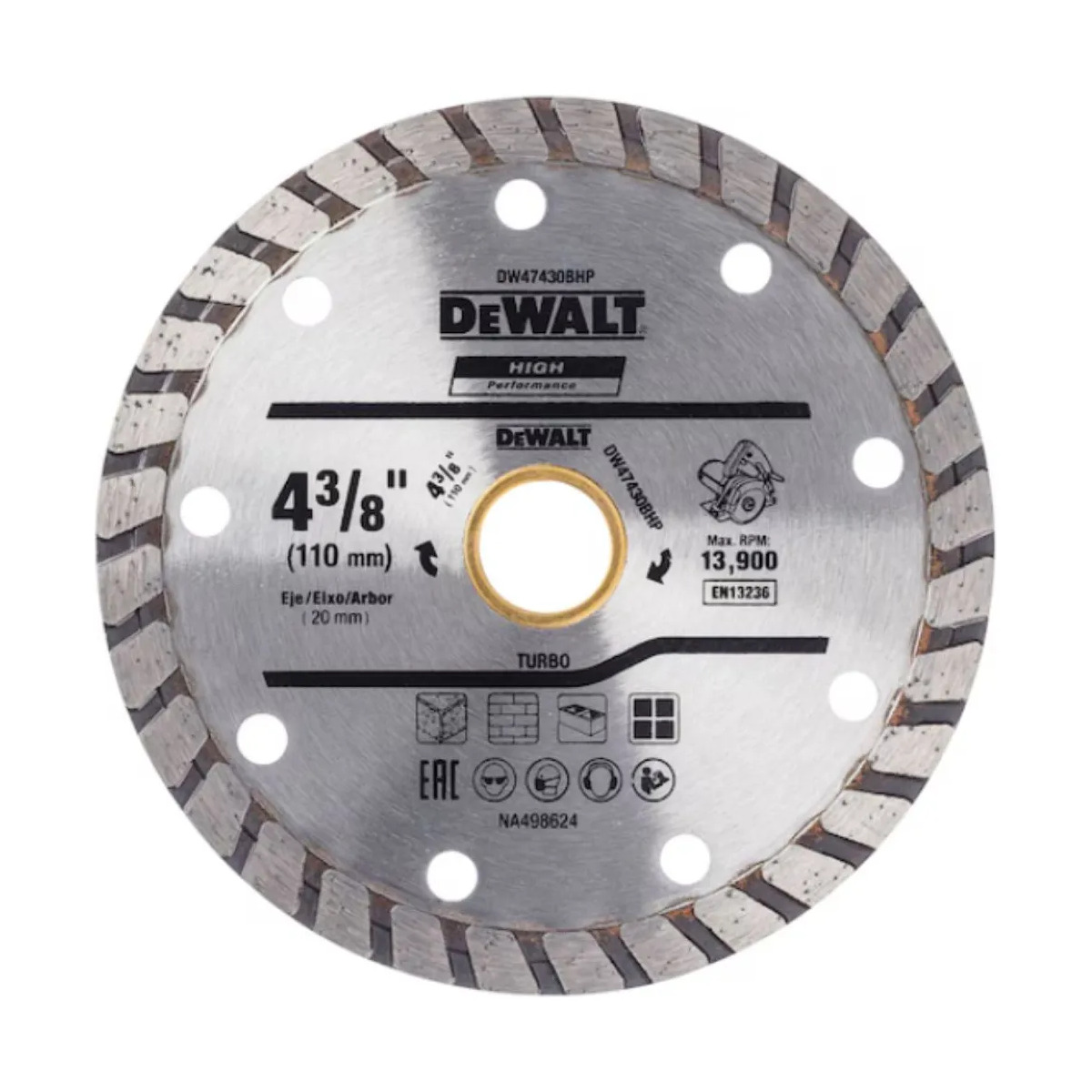 DEWALT DW47431BHP — Disco Diamantado Continuo 110X20MM - Serra Mármore