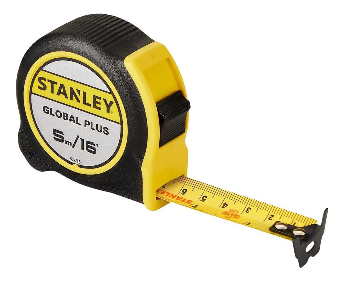STANLEY 30-716T — Trena Profissional Global Plus 5M com 6 PCS (Lançamento)