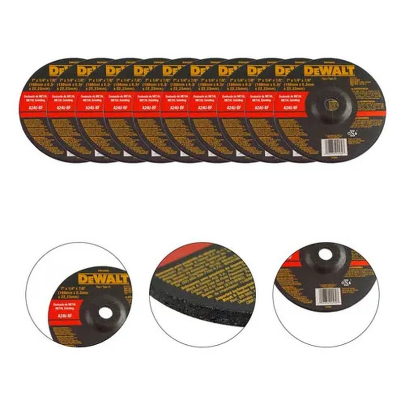 DEWALT DW44580 — Disco de Desbaste - Metal 7'' X 6,3MM X 7/8''