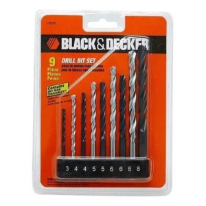 Black+decker 15557EP — JG. 9 BR Aço Rápido/Concreto (AR: 3MM, 4MM, 5MM, 6MM e 8MM + Concreto: 4MM, 5MM, 6MM e 8MM)