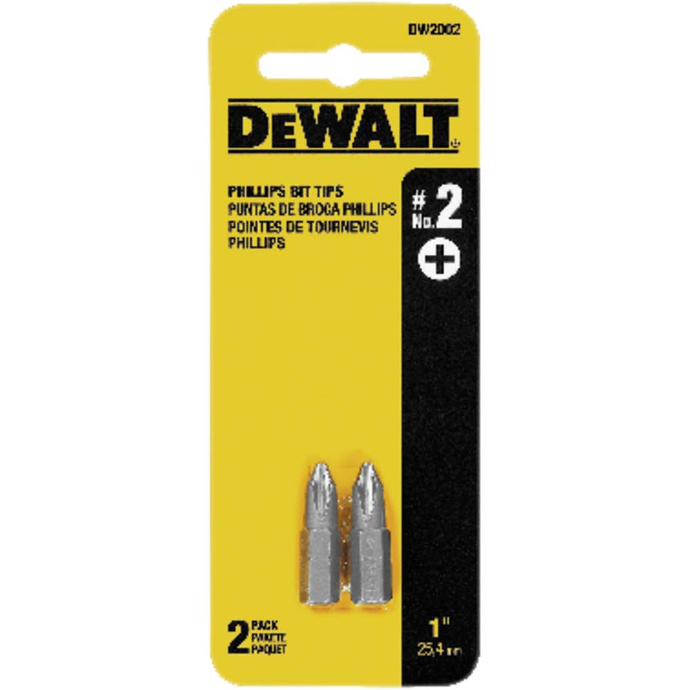 DEWALT DW2002Z — Ponta 1" Phillips # 2 - Cartela com 2 Unidades