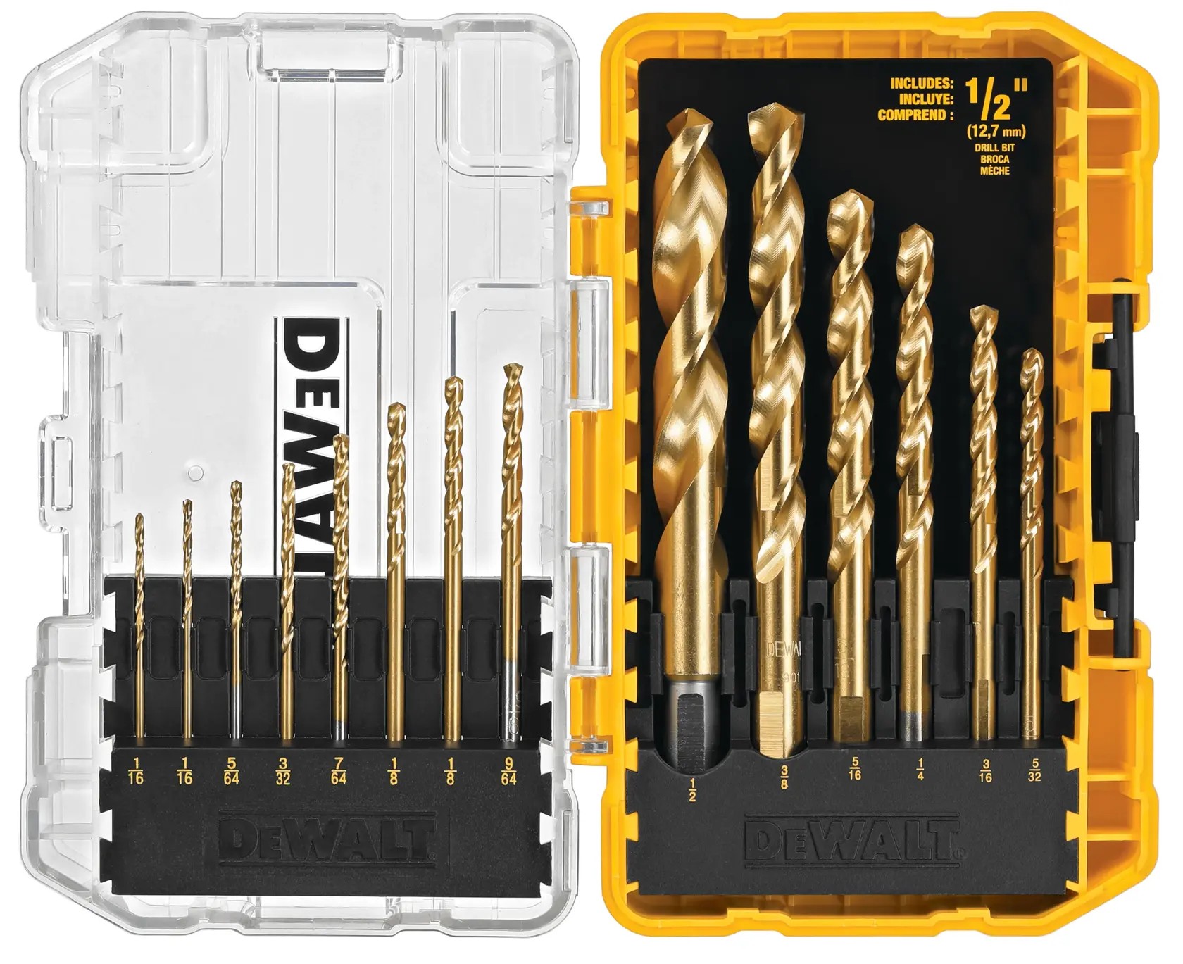 DEWALT DW1341-LA — Broca AR Helicoidal DIN 338 P/ Metal DEWALT 151MM X 12.90MM SP C/5