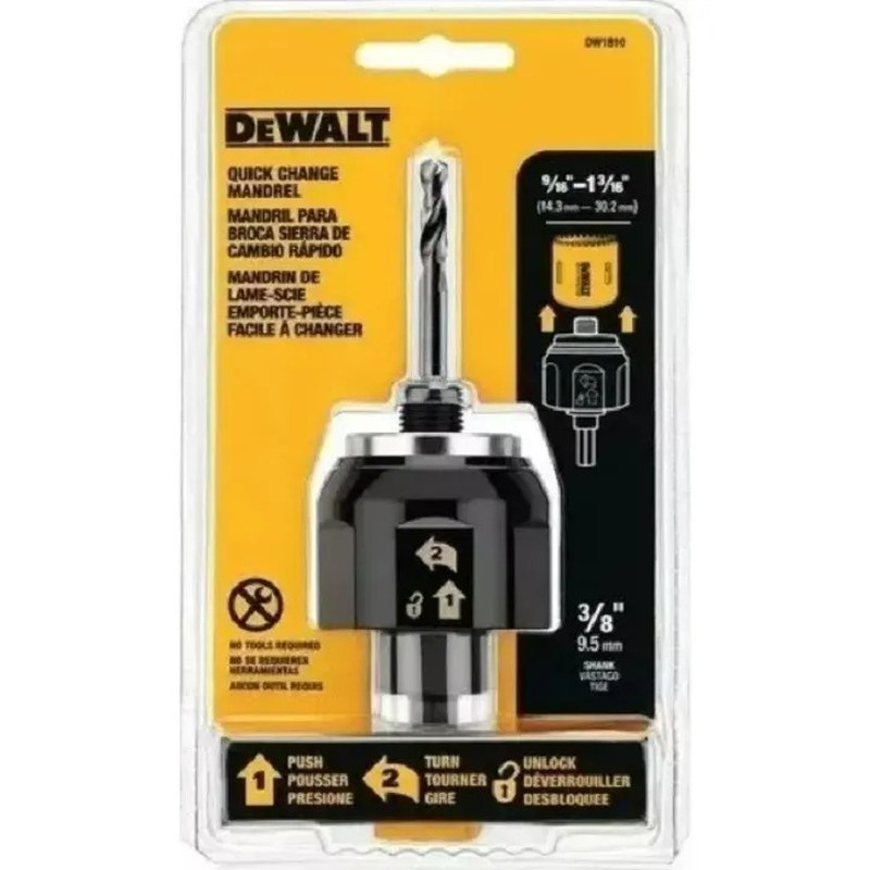DEWALT DW1810Z — Mandril Troca Rapida Serra Copo 3/8"