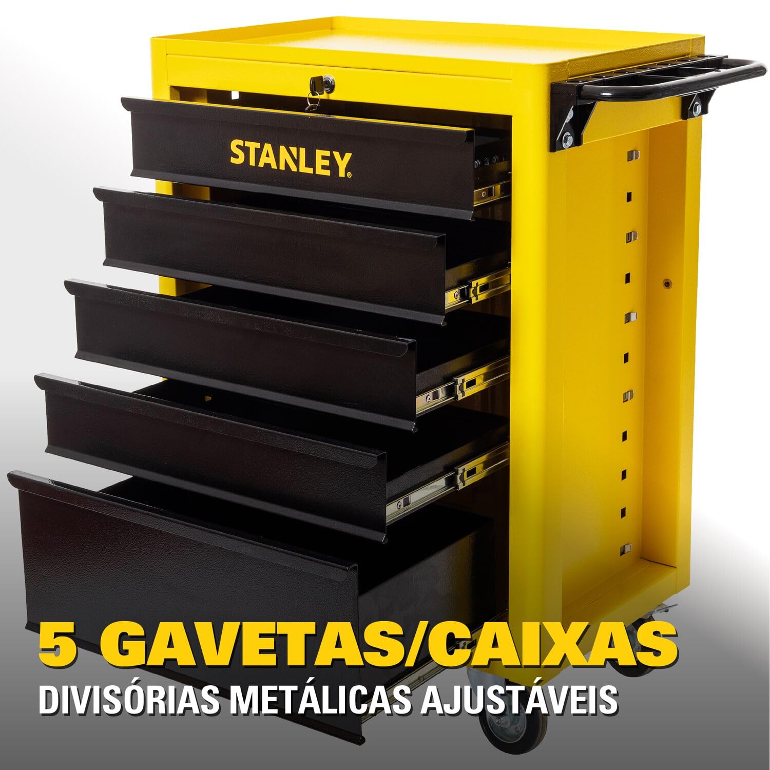 STANLEY STST98623LA — Carro para Mecanico Fechado com 5 Gavetas