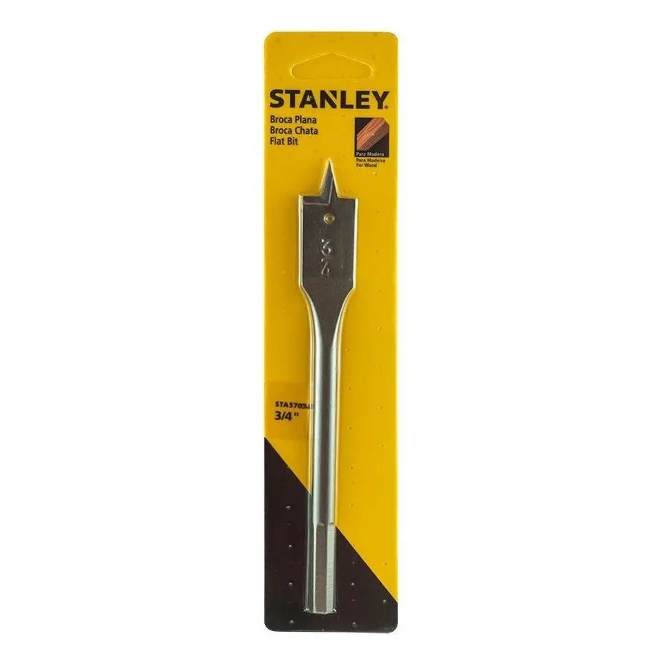 STANLEY STA57034B — Broca Chata P/ Madeira STANLEY 157MM 6-1/8" X 3/4" - Autosserviço
