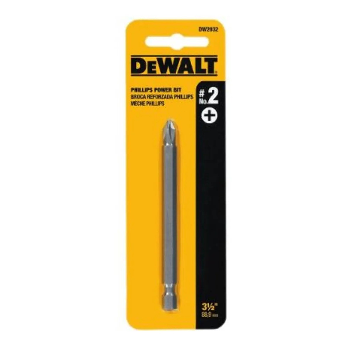 DEWALT DW2032Z — Ponta 3 1/2" - Phillips #2 - Cartela com 1 Unidade