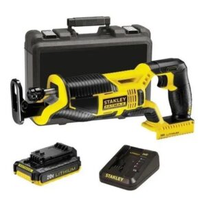 STANLEY SCR300D1K-BR — Serra Sabre (25MM) 20V Max* LI-Ion 1 Bat 2AH, (SB202) Carreg Bivolt (SC120) e Maleta
