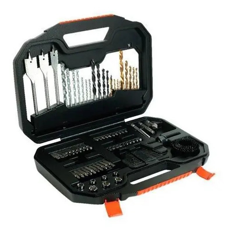 Black+decker A7187-XJ — Jogo de Furar/Parafusar com 100 Peças