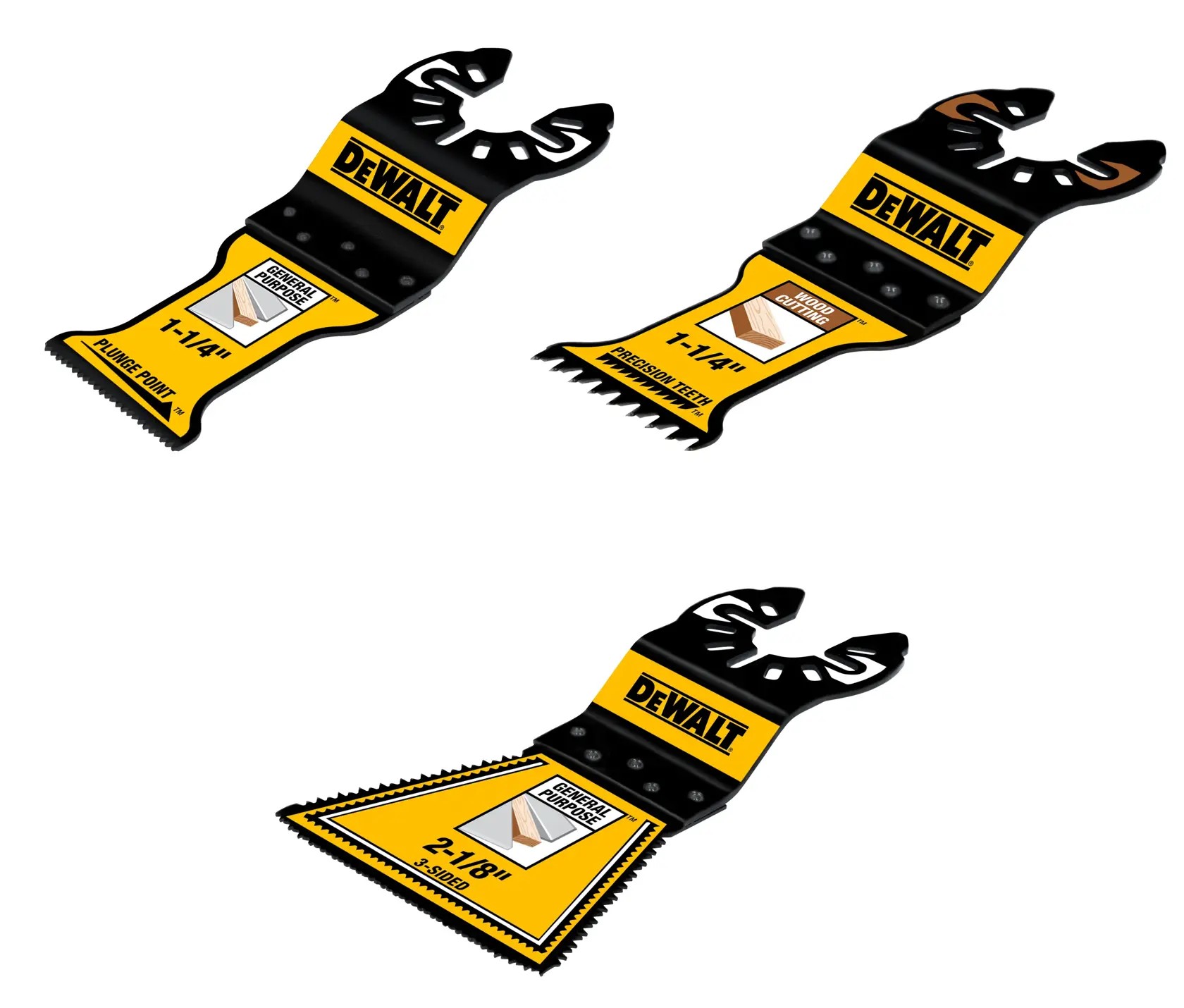 DEWALT DWA423SET — DW Osc Madeira C Pregos BI Metal 3PC