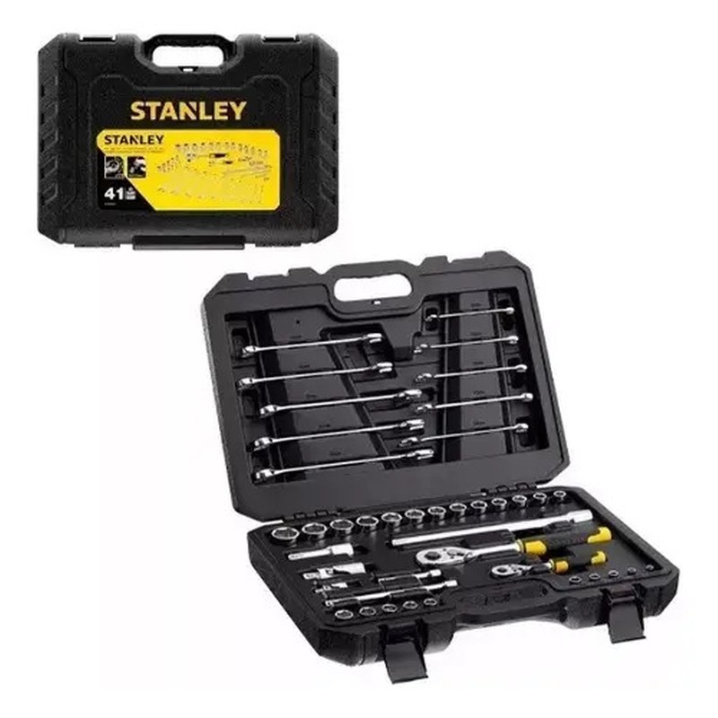 STANLEY STMT82832-LA — Jogo Soquetes 1/4" e 1/2" C/ 41PCS - Lançamento