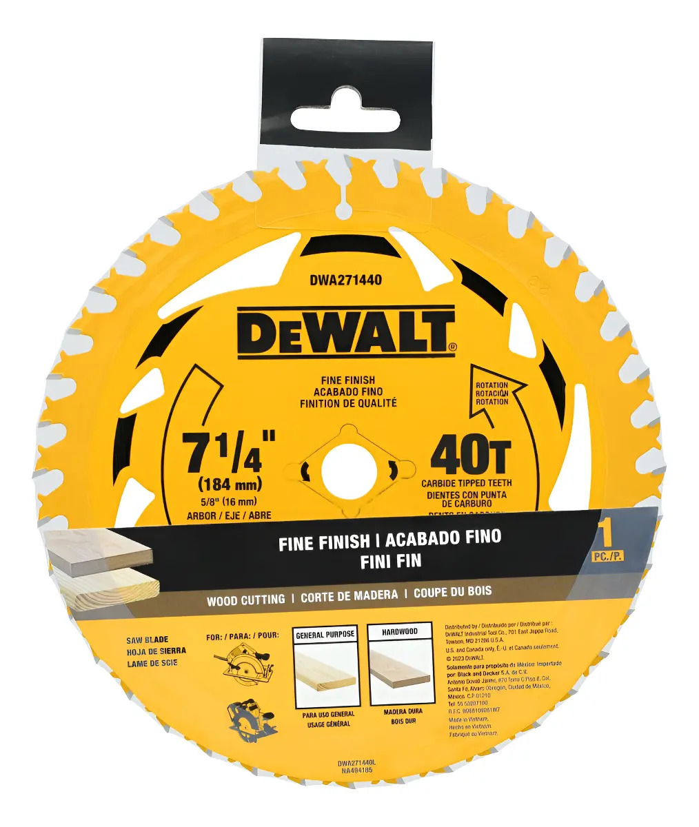 DEWALT DWA271440 — Lâmina Serra Circular One Blade - 7 1/4" (184MM) - 40D