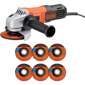 Black+decker G720X6DBR — Esmerilhadeira Angular 4-1/2" (115MM) 920W com 6 Discos - 127V