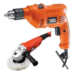 Black+decker WP1500K-B2 — Politriz / Lixadeira 7" (180MM) 1.300W com Maleta e 3 Acessórios - 220V