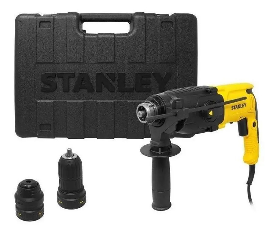 STANLEY SHR264K-BR — Martelete Perf / Romp SDS Plus C/2,4J - 3 Modos 800W - 127V com 2 Mandris SDS Plus e Convelcional