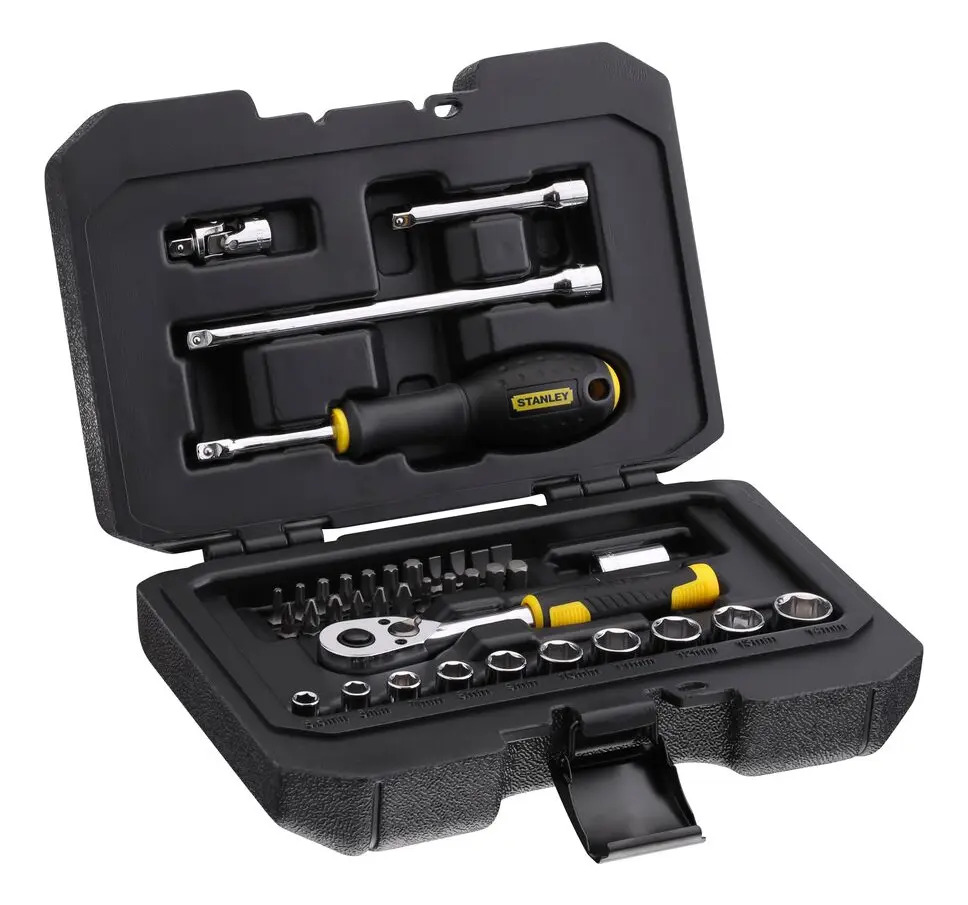 STANLEY STMT82828-LA — Jogo Soquetes 1/4" C/ 38PCS - Lançamento