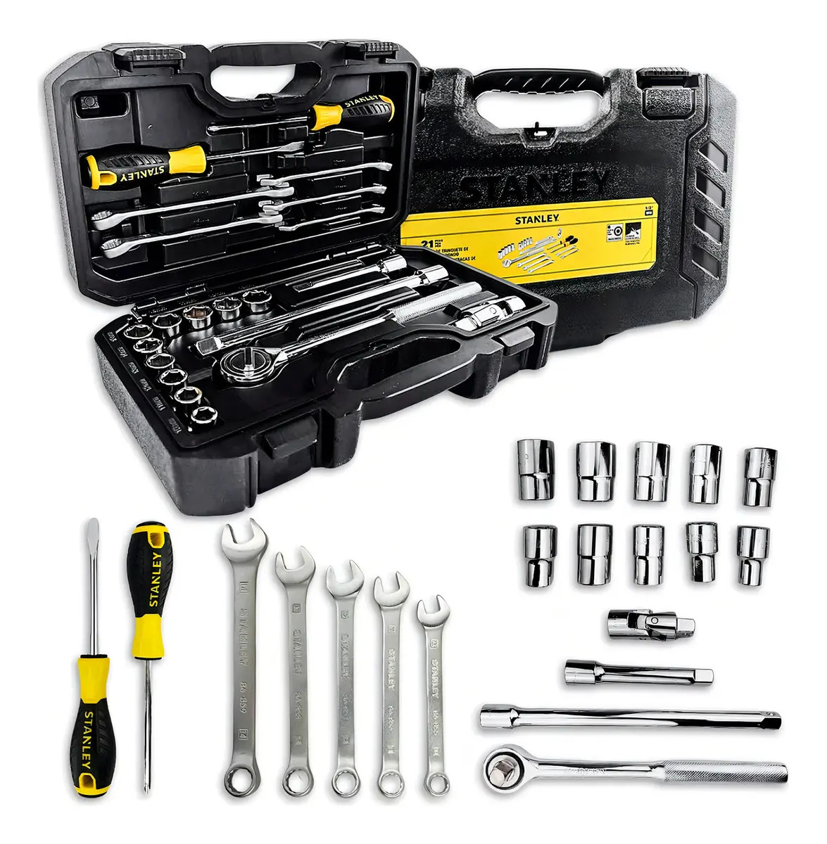 STANLEY STMT45513-LA — Jogo Ferramentas Mecanicas MM 1/2" 21 PCS