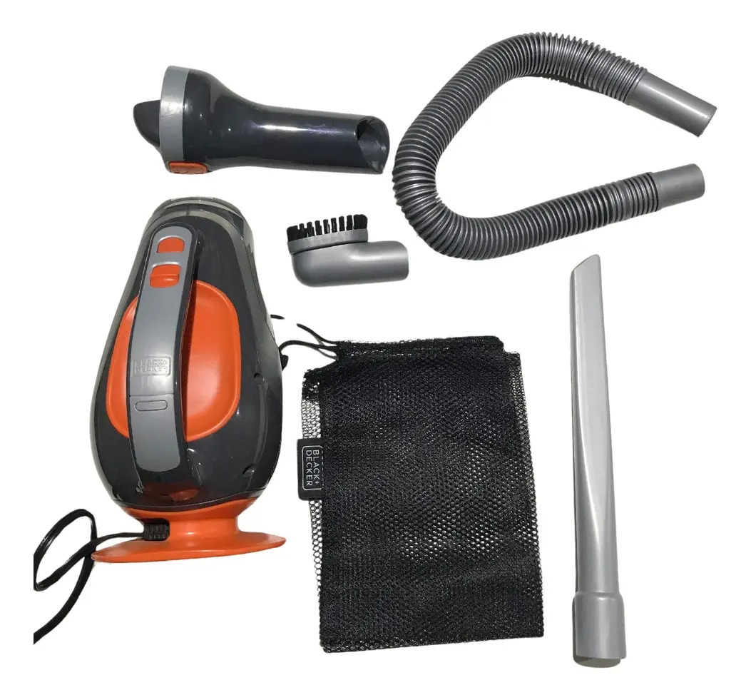 Black+decker BDCV610-LA — Aspirador de Automóveis 12V 610ML - Ação Ciclônica com 3 Acessórios e Bolsa